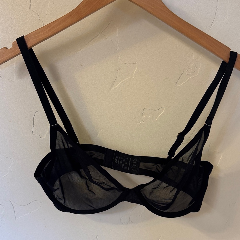 CUUP Sheer Black Underwire Bra